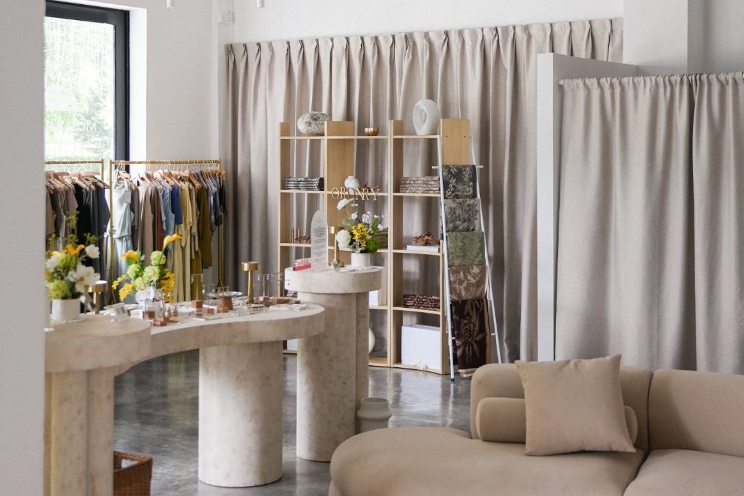 Eco-apparel and lifestyle goods on display at River's Edge Abode, Clarke Quay