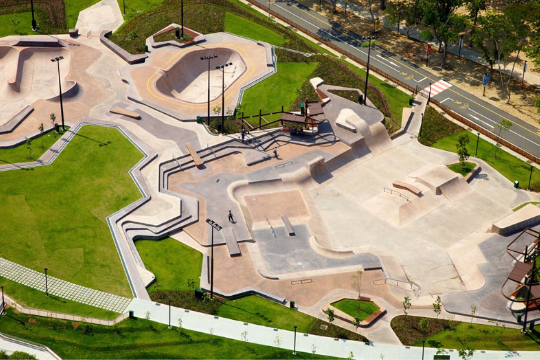 Skaters at Xtreme SkatePark, East Coast Park Singapore