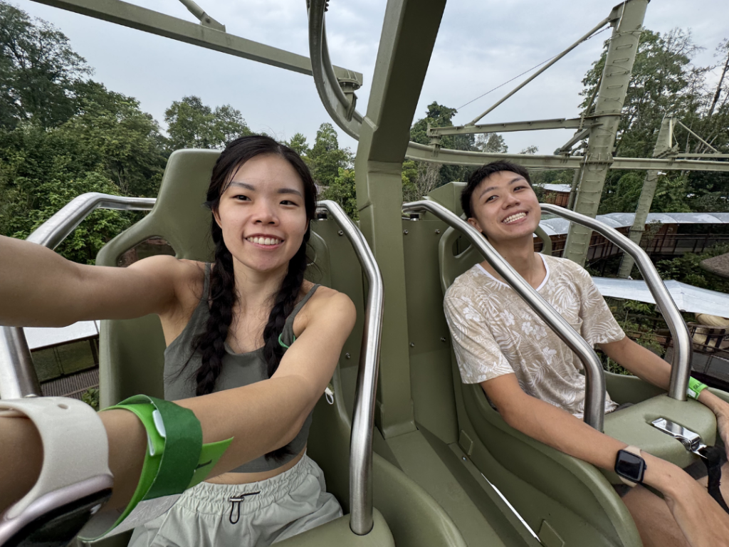 canopy glider at rainforest wild adventure east. new attraction