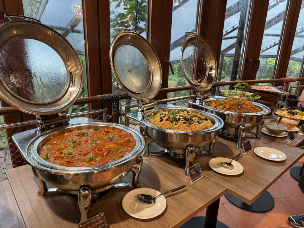 dinner buffet at mandai rainforest wild adventure east