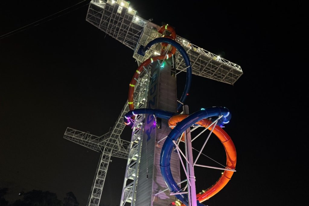 Photo of Skyslide Sentosa taken at night