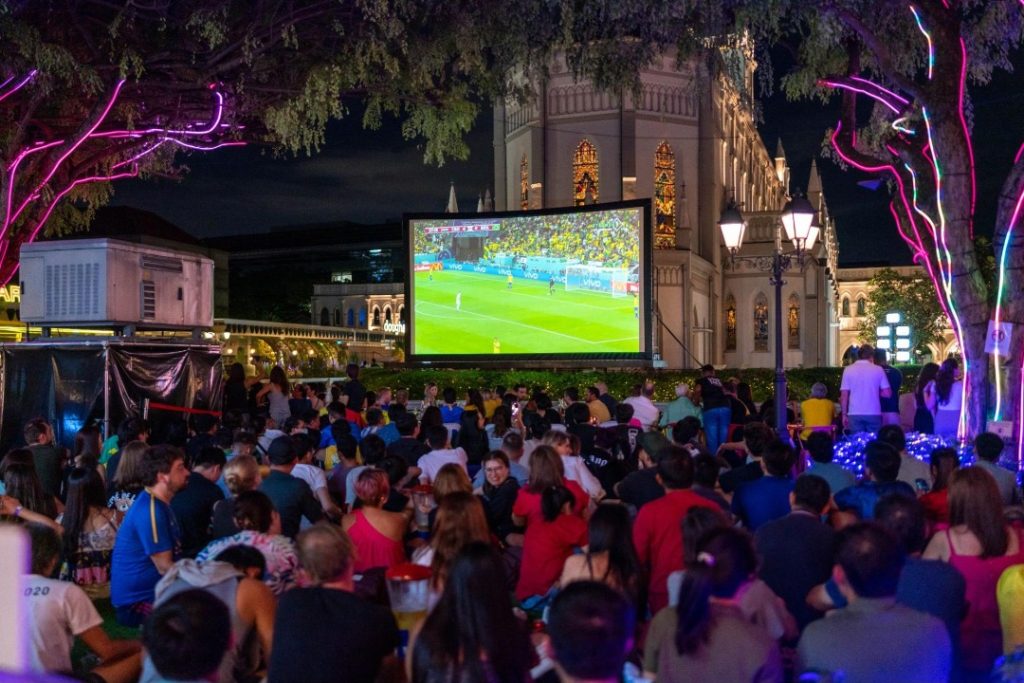 360-inch outdoor screen F&B village FIFA World Cup 2026 CHIJMES Main Lawn Singapore
