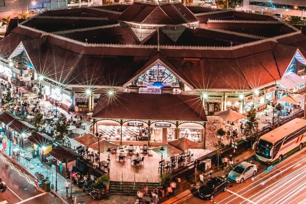 Lau Pa Sat hawker centre projection screens FIFA World Cup 2026 Raffles Quay CBD Singapore late night