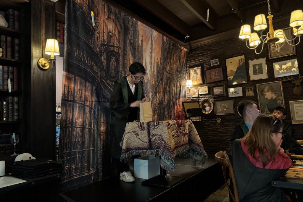 Live magic performance at Platform 1094 Singapore