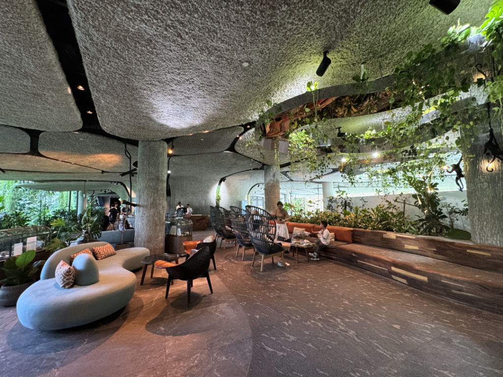 Lobby at Mandai rainforest resort
