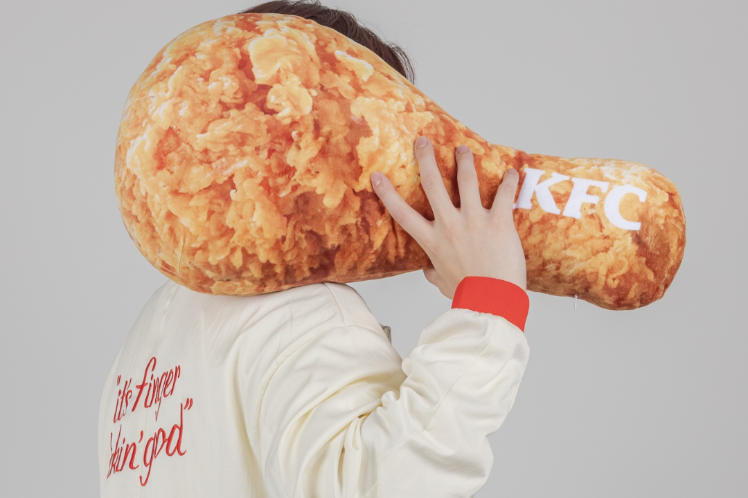 KFC SWAGS five-piece lifestyle merchandise capsule including bucket bag and drumstick plushie Singapore 2026