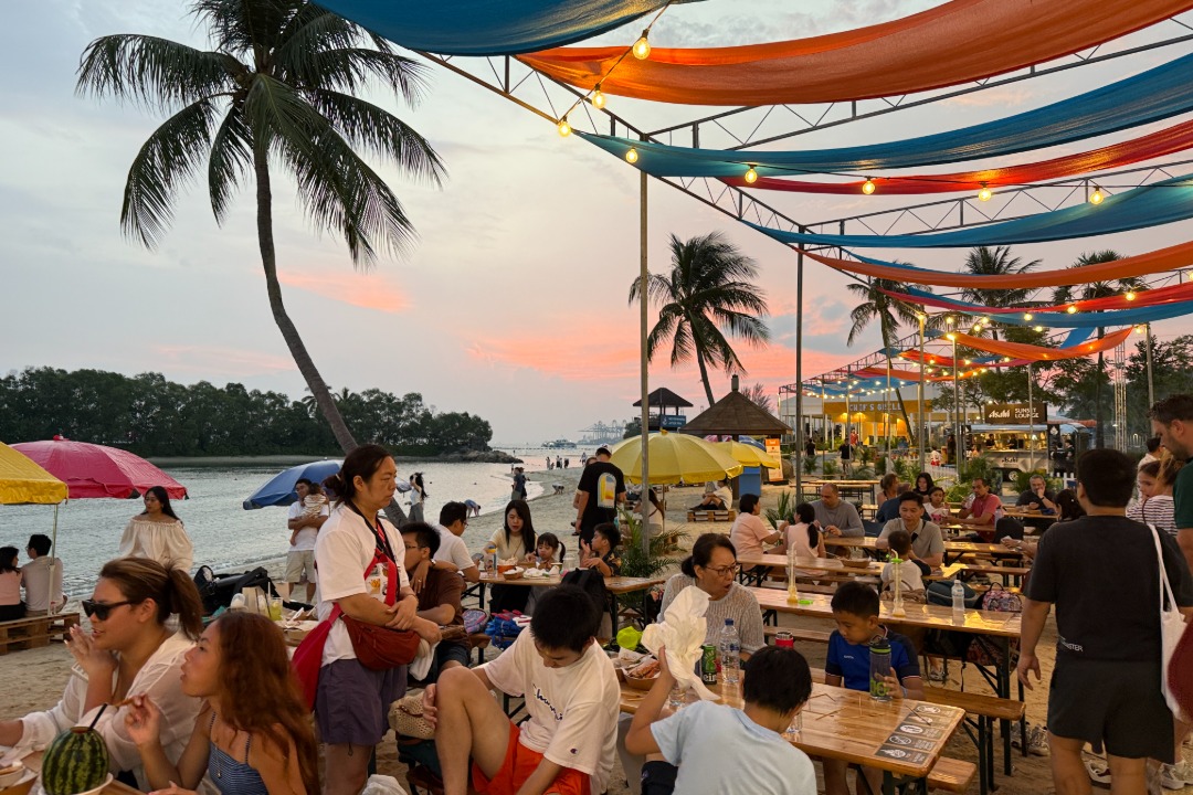 Sentosa GrillFest beachfront grill festival with 42 food vendors at Siloso Beach, Sentosa Singapore 2026