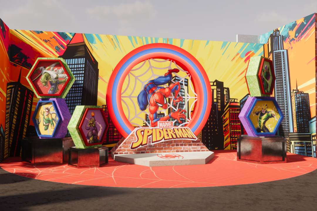 Spider-Man World of Webs pop-up with themed photo spots at Plaza Singapura, Singapore 2026