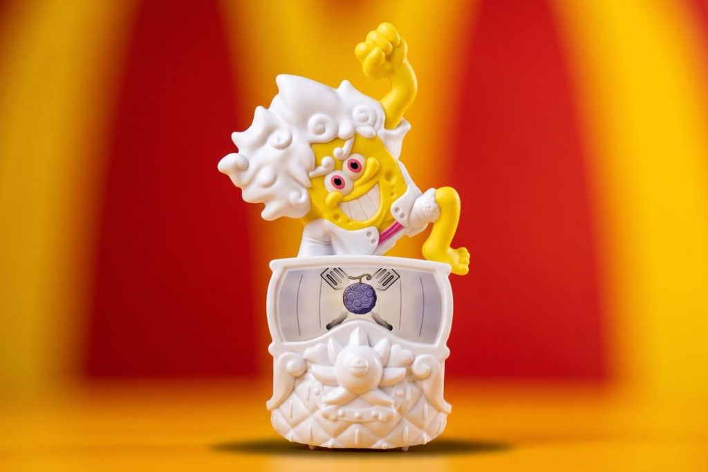 SpongeBob as Luffy Gear 5 McDonald's Happy Meal toy